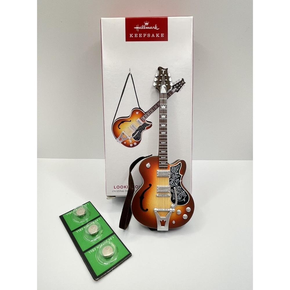 NEW Hallmark 2023 Electric Guitar LOOKIN' OUT MY BACK DOOR by CCR Ornament